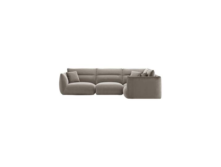 5-Sitzer Design Ecksofa „Maurie“ Samt warmes Grau CXL by Christian Lacroix
