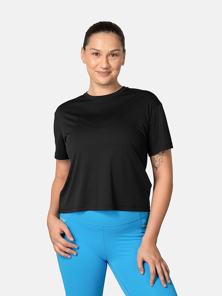 KARI TRAA Trainingsshirt "Una" in Schwarz - L