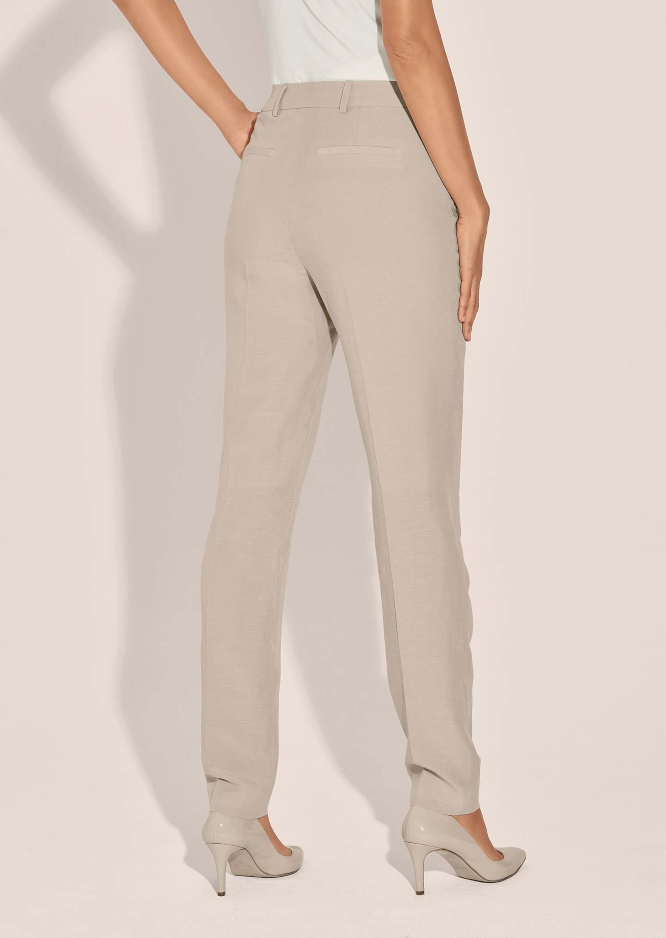 MADELEINE "Leinenhose Schlichte Stoffhose mit Bügelfalten"