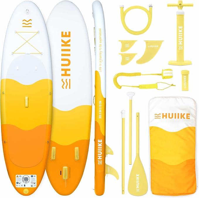Stand Up Paddling Board mit Zubehör, Paddel, Finnen, Pumpe. Paddle Sup Board Aufblasbar Hohe Stabilität und Widerstandsfähigkeit. 305 x 84 x 15 cm, Belastbar bis 130 kg