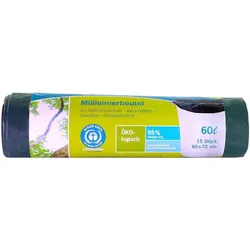 Secolan Mülleimerbeutel 60 L - 15 Stück - dunkelgrün
