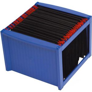 Helit Hängeregister-Box H61100-34, the rack, A4, für 40 Hängemappen, blau
