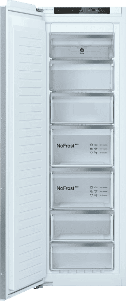 REACONDICIONADO Seminuevo Bueno Congelador vertical - Balay 3GIE737F, 212 l , 177 cm, Tecnología Inverter, Cajón Big Box, Sin panelar