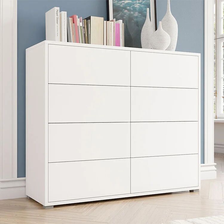 garneroarredamenti Cassettiera 120x93h cm 8 cassetti moderna bianco Eindhoven
