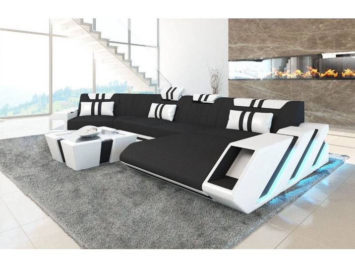 Sofa Apollonia C-Form in Stoff