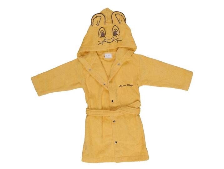 Disney Kinderbademantel, Senfgelb, Textil, Gr. 80/86, unisex, Oeko-Tex® Standard 100, Made in Turkey, atmungsaktiv, Heimtextilien, Badtextilien, Bademantel, Bademäntel Kinder
