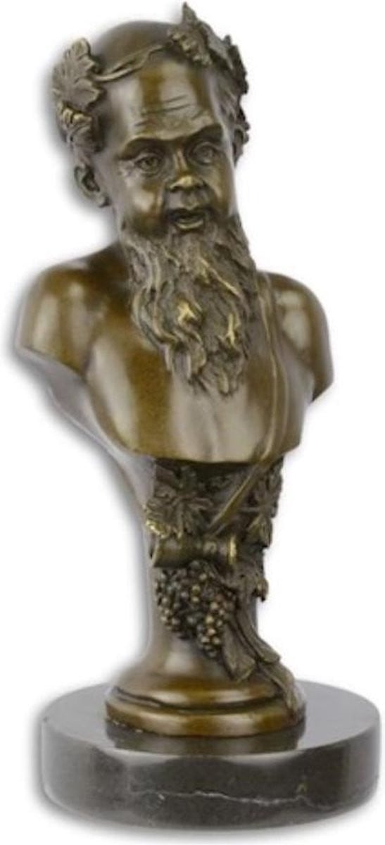 Bronzen beeld Bacchus god van de wijn uit de Romeinse mythologie Hoogte: 20,7 cm