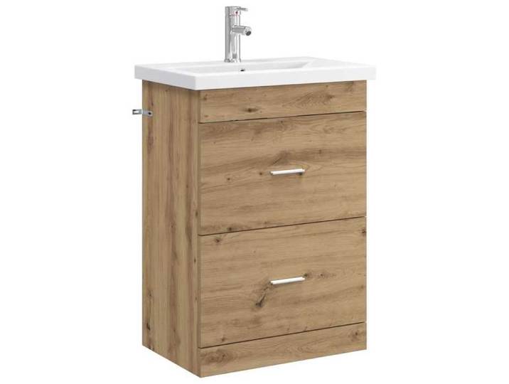 NOUVEAU Cabinet de salle de bain - Ensemble de mobilier de salle de bain - Chêne artisanal - Anti l'humidité - 61x40x84.5cm 37386
