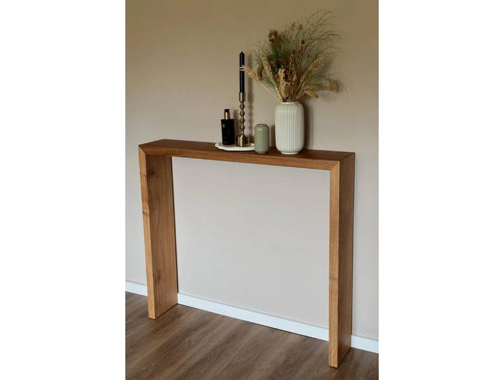 LosBudos Konsolentisch aus Massivholz, Minimalistische Konsole, Handgefertigte Flurkonsole
