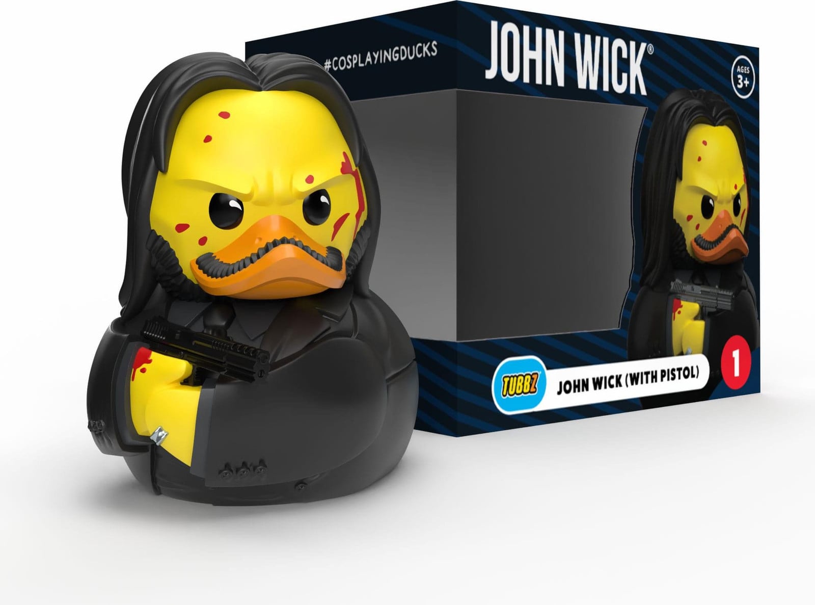 Numskull John Wick Tubbz PVC-figuur met pistoolmodel, 10 cm