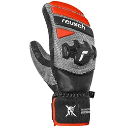 Reusch Worldcup Warrior Team Mitten - Skihandschuh - (7588) black/silver/fluo re...