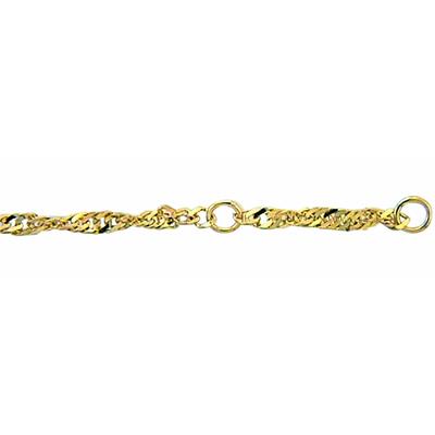 Fußkette ADELIA´S "Damen Goldschmuck 333 Gold Singapur Fußkettchen 25 cm", gold, Fußketten, Damen, Gold, 25 cm 333 Gold Goldschmuck für Damen