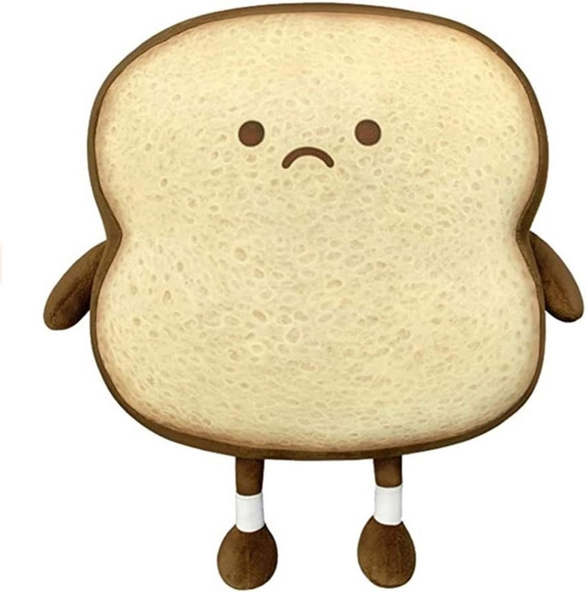 Grappig Toast Kussen - Schattig Pluche Broodvormig Sierkussen van Polyester voor Kinderen en Volwassenen