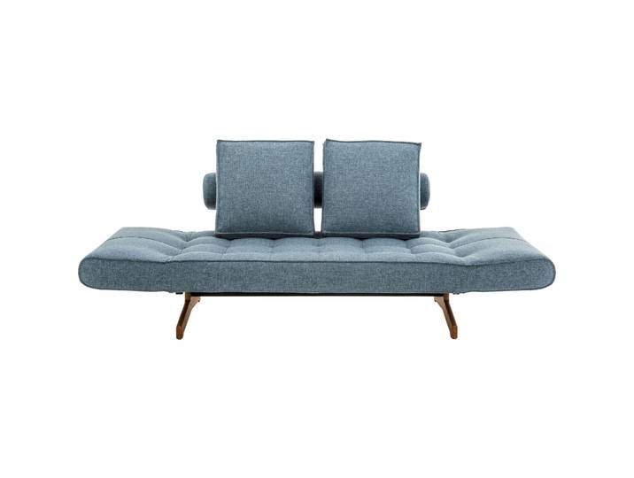 Innovation Bettsofa Ghia hellblau Stoff/Eiche B 210 T 80 cm