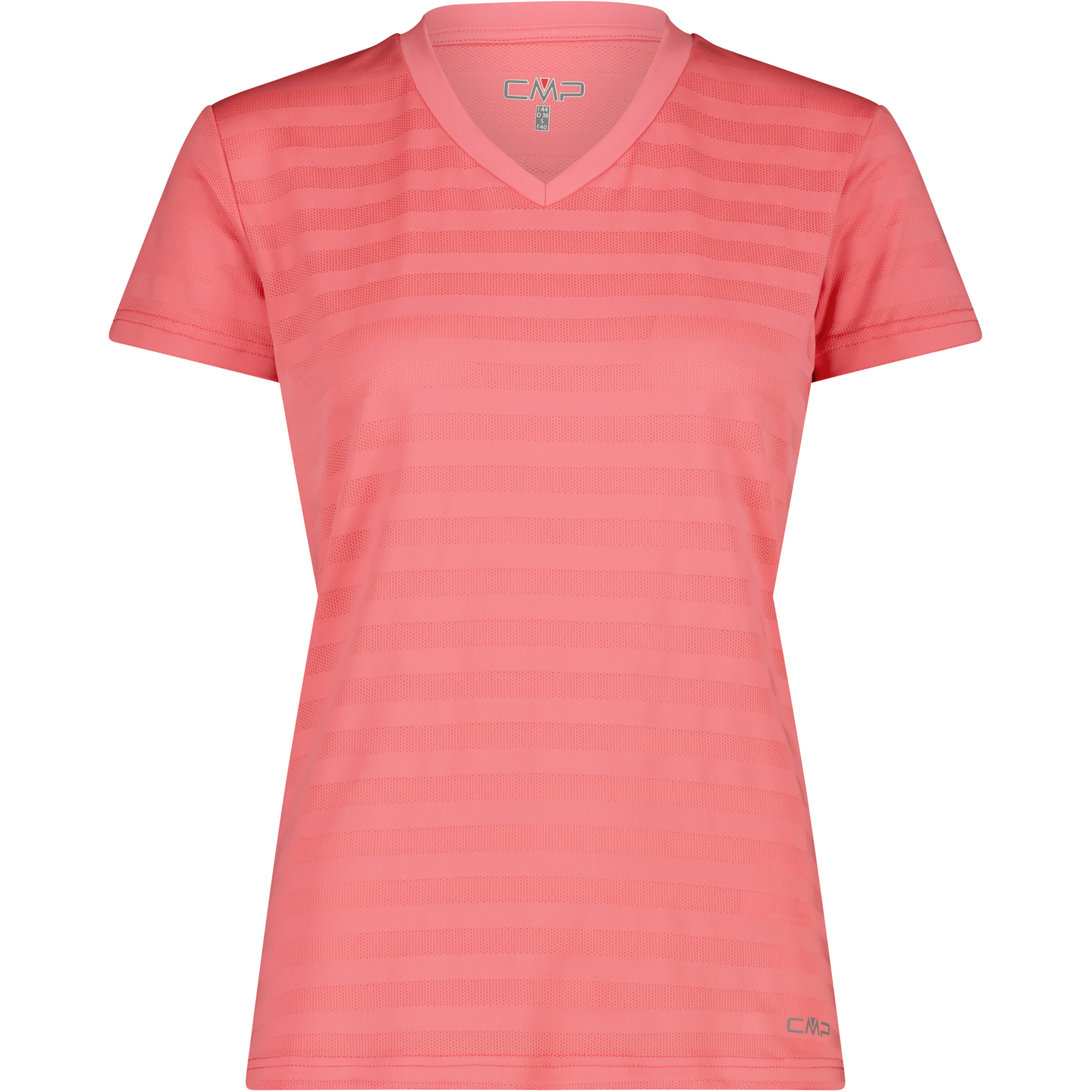 CMP Striped Mesh Damen T-Shirts rosa Größe XS Trekking Elastisch