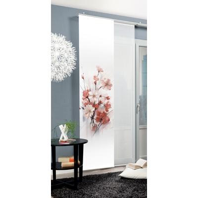 Schiebegardine HOME WOHNIDEEN "LOTUS" Gr. 1, rosa (altrosa), B:60cm H:245cm, Polyester, Gardinen, Schiebewand Seidenoptik, Digitaldruck