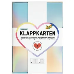 folia 5er- Pack Klappkarten »Irideszenz« mit Umschlägen mehrfarbig