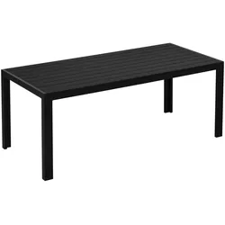 TISCH Alu WPC Esstisch Gartentisch Gartenmöbel Balkon Schwarz