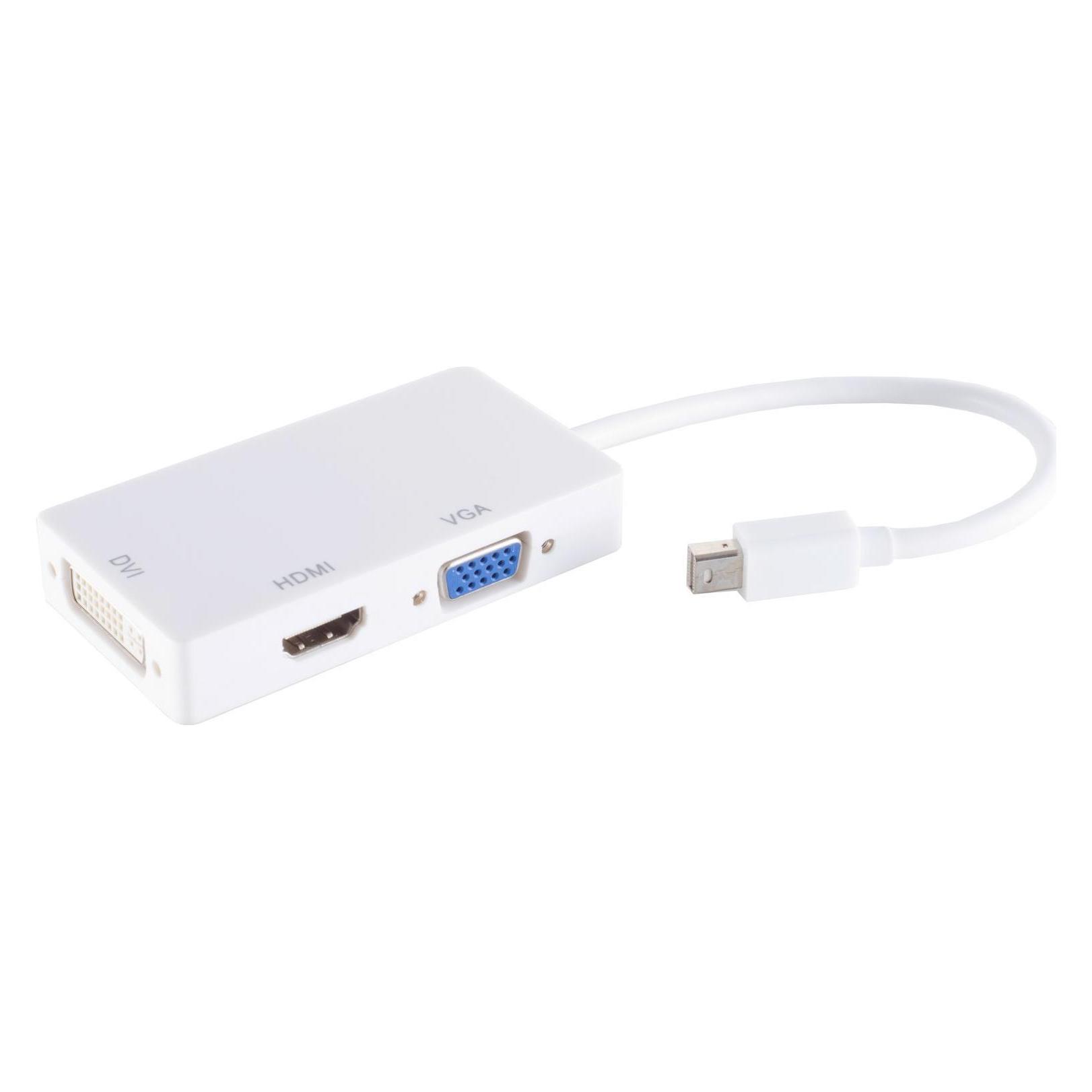 Shiverpeaks S/CONN maximum connectivity Adapter-Mini DisplayPort Stecker auf HDMI/DVI/VGA Buchse, weiss (DVI, HDMI, VGA) (10-01015)
