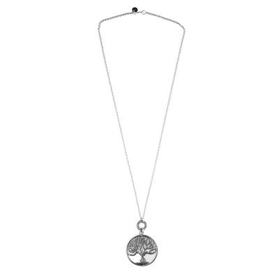 Lange Kette "Lebensbaum", Damen, Gr. onesize, Metall, silber (altsilber), COLLEZIONE ALESSANDRO, Basic, Halsketten, Anhänger in Baumform