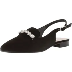 Pumps GABOR "Gabor Ballerinas Leder", Damen, Gr. 38,5, schwarz, Leder, Schuhe Pumps