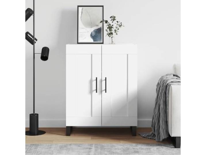 HEFZGDB Klassisches Sideboard aus Holzwerkstoff in Weiß mit zeitlosem Design, glatter Oberfläche, hoher Stabilität und viel Stauraum für optimale Organisationsmöglichkeiten.