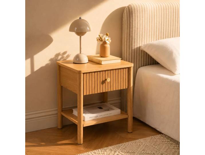 Table de chevet placage chêne
