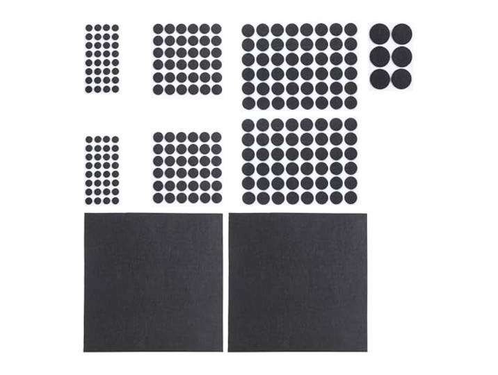 Relaxdays Patins en Feutre Lot de 240\, Autocollant\, antidérapants\, adhésifs\, Protection Sol\, différentes Tailles\, Noir