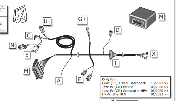 FAISCEAU SPECIFIQUE 7 BROCHES POUR HONDA ZR-V (04/23-)