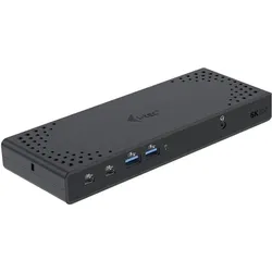 i-tec Dual 4K (USB-C, 10 Ports), Dockingstation + USB Hub, Schwarz