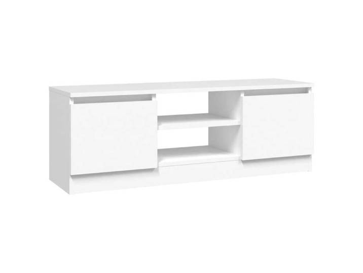 “Winter Sale TOP Armoire TV classique Blanc - Meuble TV avec porte Blanc 102x30x36cm PRO53454