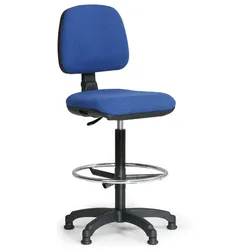 Bürostuhl MILANO mit Stützring, blau