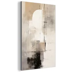 METALLBILD Abstrakt - Kunst - Grau 80x120 cm