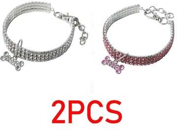 Inspire Essentials GlamPaw Rhinestone Personalized Dog Collar 4 7.87 In