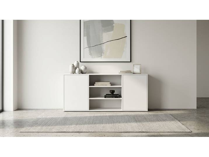 Breites Sideboard weiß MDF Beschichtet MDF Weiß matt