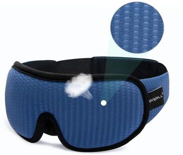 Uplift Treasures 3D Contoured Light Blocking Sleep Mask blue