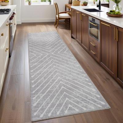 Garvee Farmhouse Symmetrical Stripes Area Rug