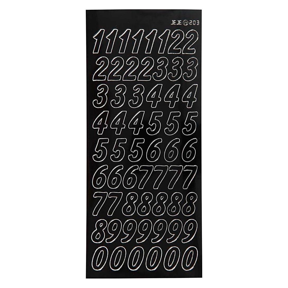 Creativ Company Aufkleber grosse Zahlen schwarz, 1 Blatt (1 Sticker) (5712854368674)