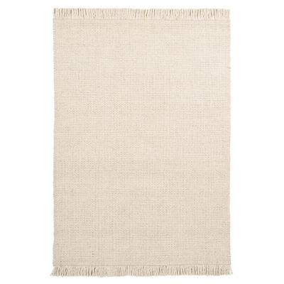 Teppich KAYOOM "Pixy 525", beige (creme), B:120cm H:15mm L:170cm, Wolle, Teppiche, Teppich, Kurzflor, Handgewebt, Modernes Muster, Uni, Wolle, Viskose
