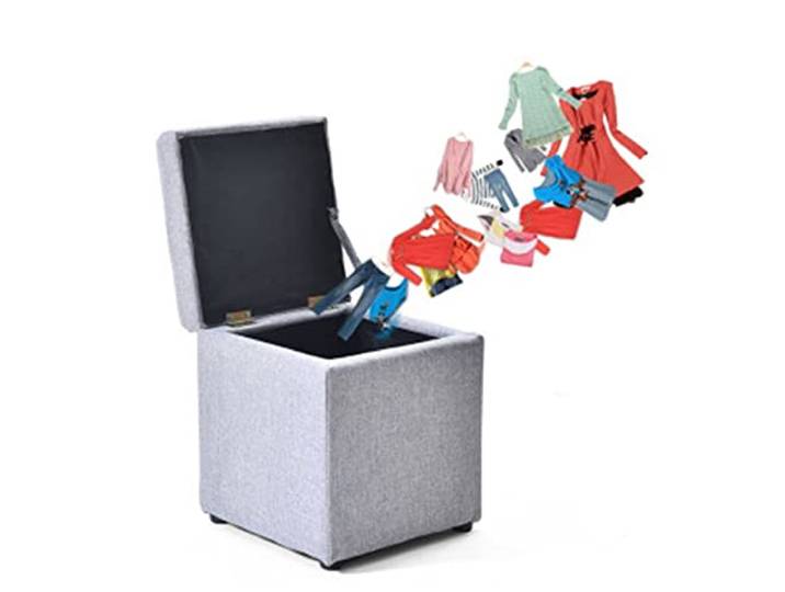 JXXUIRUIEEN Wohnzimmer Couchtisch Hocker Sofa Aufbewahrungshocker für Flur, Zimmer,(Gray)