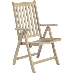 Garden-Pleasure Gartenstuhl SOLO, Holz, Hochlehner, verstellbar, beige