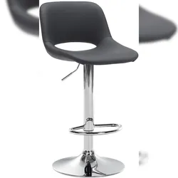 CLP Barhocker Camden Kunstleder schwarz/Metall in Chromoptik