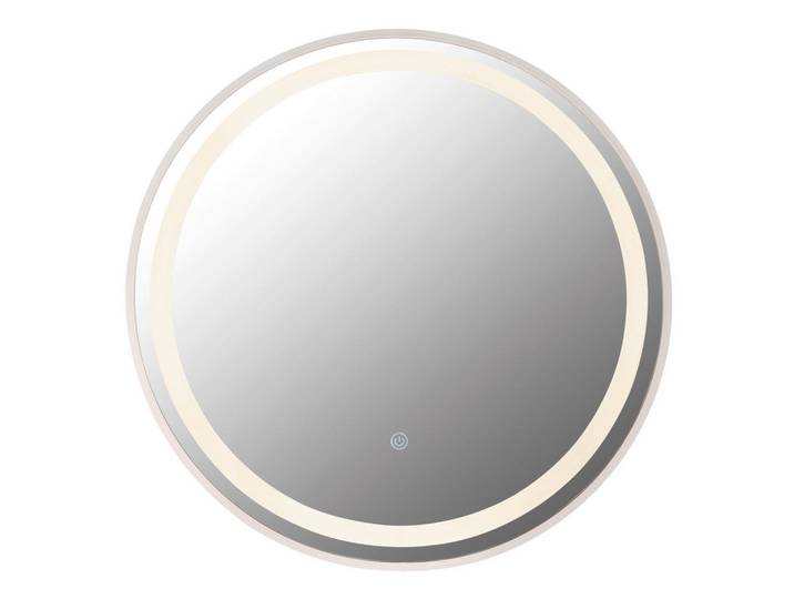Globo Badezimmerspiegel, Metall, Kunststoff, Glas, rund, 50x50x0.4 cm, CE, Badezimmer, Badezimmerspiegel, Badspiegel