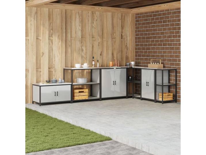 “Rabais Armoire cuisine/ Étagère de rangement de cuisine - VIDAXL - Argenté 60 x 50 x 92 cm Août14723