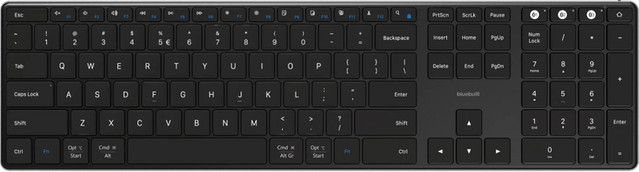 BlueBuilt Draadloos Bluetooth Toetsenbord Pro QWERTY - Blauw