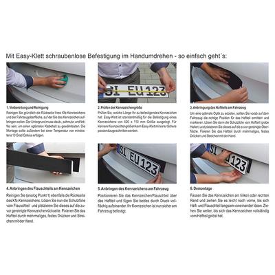 ERICH UTSCH Kennzeichenhalter [Easy-Klett] 0188295