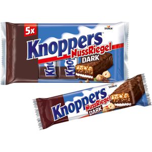 Knoppers Schokoriegel Nussriegel, Dark, 200g, je 40g, 5 Riegel