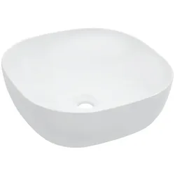 Helloshop26 - Aufsatzwaschbecken für Badezimmer Gästetoilette WC-Kabine 42,5 x 42,5 cm weiße Keramik 02_0002626