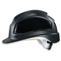Schutzhelm-Reflexset pheos B-WR mit Lüftung, schwarz - schwarz