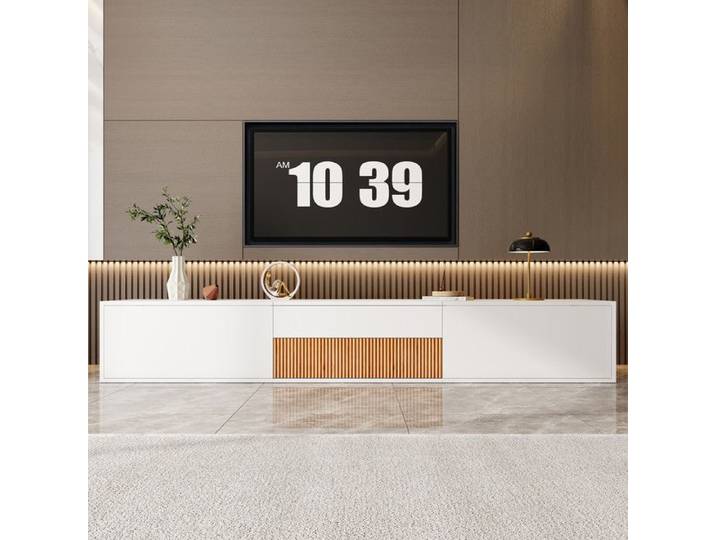 Meuble tv moderne Meuble tv panneau TV meuble TV inférieur. Conception unique peut contenir un projecteur - 180 x 34 x 30 cm